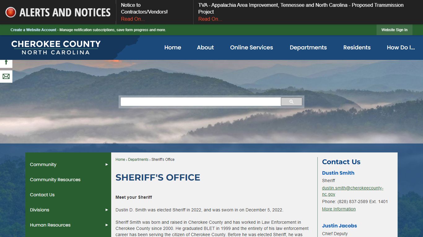 Sheriff's Office - Cherokee County, NC