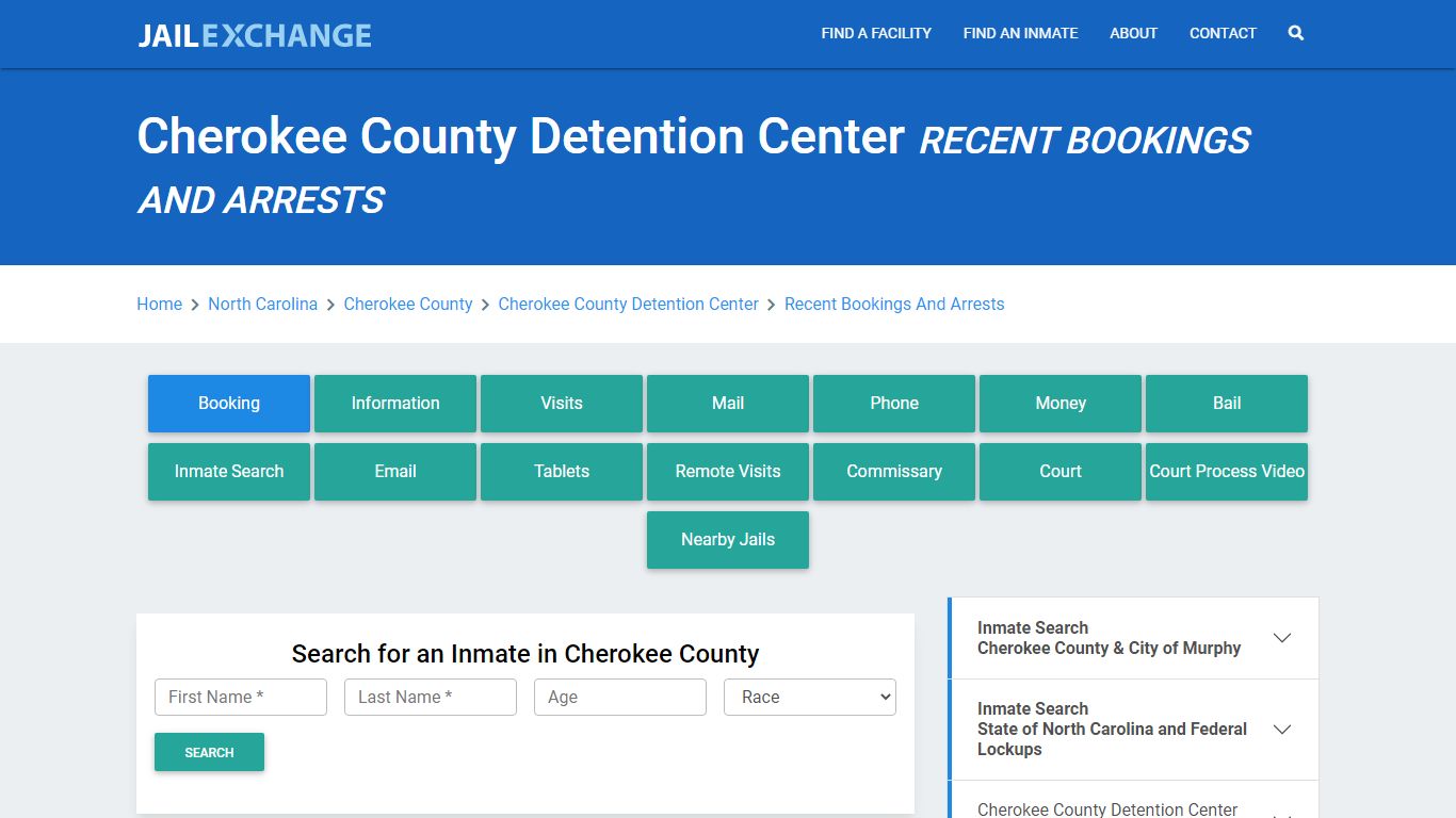 Cherokee County Detention Center Recent Bookings And Arrests