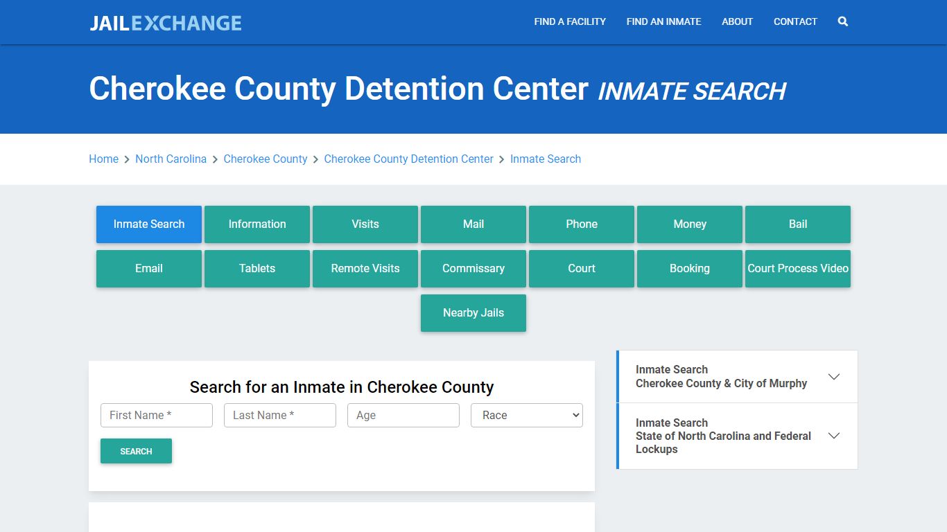 Cherokee County Detention Center Inmate Search - Jail Exchange